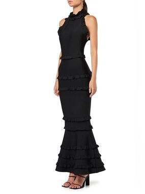 elliatt melissa halter ruffle tiered sheer maxi dress Elliatt | Dresses | Elliatt Melissa Halter Ruffle Tiered Sheer Maxi Dress  Xl Petite Nwt